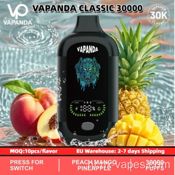 Vapanda क्लासिक 30000 पफ्स डिजिटल स्क्रीन 30k थोक